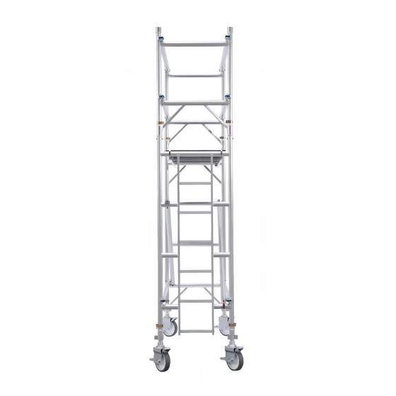 Single-width aluminum alloy scaffolding